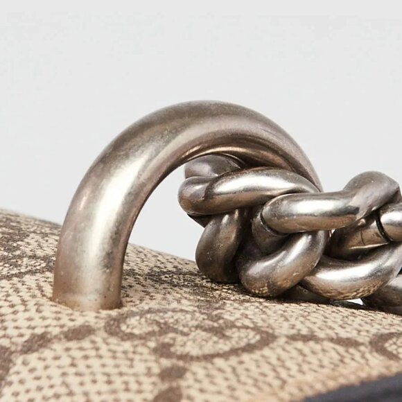 Gucci Beige GG Supreme Canvas Embroidered Sequin Small Dionysus Shoulder Bag - Picture 7 of 12